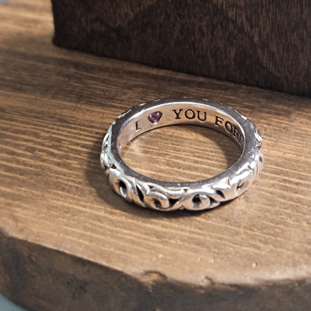 Charles Krypell "I Love You Forever" Ring Size 6.5 Ivy Collection